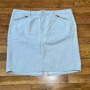 GAP Limited Edition Jean Skirt Denim Above Knee Womens 16 Gray Stretch Denim